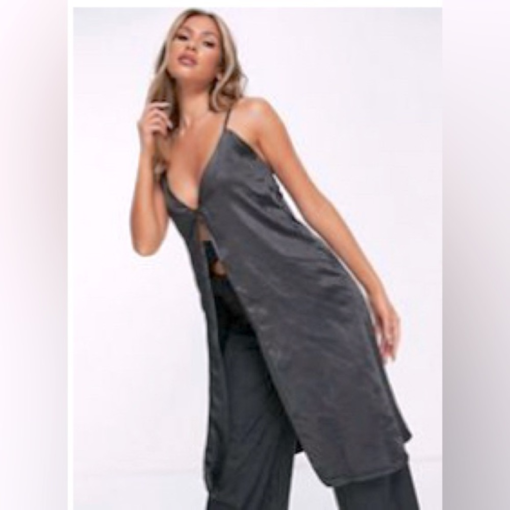 Club L London - Club L London coordinating front slit cami top in black size 10